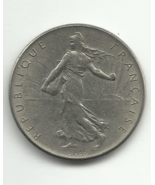 1961 France 1 Franc Coin Nickel Series Marianne Republique Francaise - $67.00