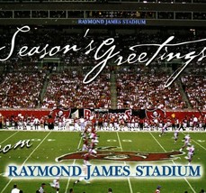 Raymond James Stadium Evening Kickoff Tampa Seasons Greetings Postcard U... - £4.69 GBP