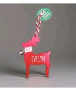 Festive Friends EVELYN Christmas Tree Deer Wooden Decoration Ornament w/... - £4.65 GBP