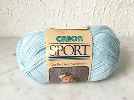 Vintage Caron Sport Weight 3 Ply Acrylic Yarn - 1 Skein Color Baby Blue #1603 - £5.22 GBP