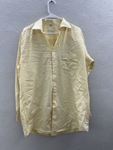 VanHeusen Mens Shirt Size 17 34/35 Tall Yellow Long Sleeve Button Up - $4.96