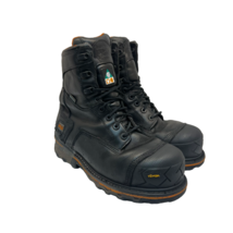 Timberland PRO Men&#39;s 8&quot; Boondock Waterproof Work Boots Black 89645 Size 7.5W - £46.27 GBP