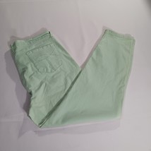 Gloria Vanderbilt Jeans Womens 16 Green Ankle Grazer Cadence Stretch Denim 32x27 image 2