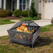 Square Iron Pit Outdoor Use Black - $212.85