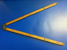 Old Vtg 24&quot; The D.S. Co. Pine Meadow Conn.USA Folding Wood Ruler - £23.59 GBP