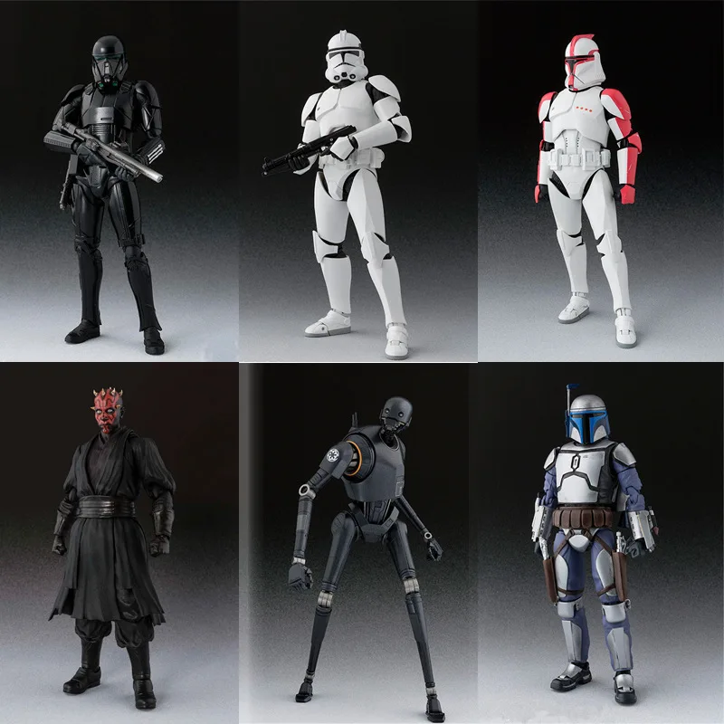 Bandai SHF Star Wars Action Figures Darth Maul Stormtrooper Dark Trooper  K-2SO - £28.46 GBP