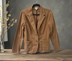 St Johns Bay Corduroy Blazer Jacket Womens SIZE M Button Front Career Of... - $26.73