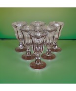 6 Vintage Glass Fluted Ice Cream Sundae Dessert Parfait Cups 6” tulip - $54.23 CAD