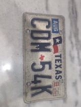 Vintage 1994 Texas &quot;The Lone Star State&quot; CDM 54K License Plate Expired - £9.35 GBP