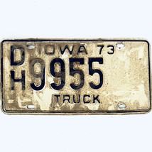 1973 United States Iowa Base Truck License Plate DH 9955 - £14.68 GBP