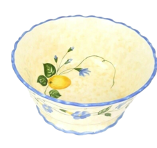 Waverly Large Serving Bowl Floral on Pedestal 5 1/2&quot; Tall x 11&quot; Wide - $18.49