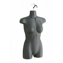 New Female Dress Mannequin Form (Hard Plastic / Black) with Hook for Han... - $49.43