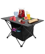 1Pc Foldable Camping Table With Storage Basket Rustproof Portable Alumin... - $910.19 MXN+