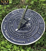 NauticalMart Silver Wedding &amp; Anniversary Sundial Gift - £126.80 GBP