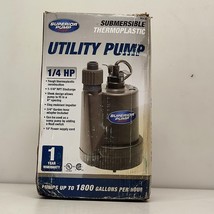 Superior Pump 1/4 HP Submersible Thermoplastic Utility Pump Model 91250 3.8 Amps - £27.45 GBP