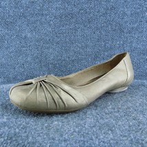 Clarks Artisan Women Flat Shoes Gold Leather Slip On Size 9.5 Medium - £19.46 GBP