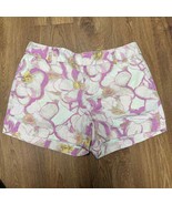 Ann Taylor LOFT Womens Linen Blend Shorts Size 6 Pink Floral Patterned S... - £19.03 GBP