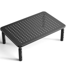 Monitor Stand, Monitor Riser 3 Height Adjustable, Laptop Stand Desk With Metal V - $32.99