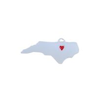 North Carolina Raleigh Heart Hanging Christmas Ornament USA PR5113 - $4.99