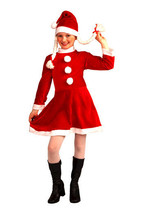 Little Miss Santa&#39;s Helper Girl&#39;s Medium Size Santa&#39;s Helper Christmas Costume - £15.68 GBP