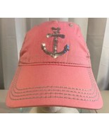 Disney Cruise Line Pink Ball Cap W/Silver Sequin Anchor In Front - £23.34 GBP