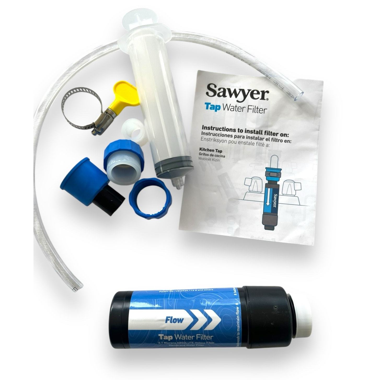 Sawyer Tap Water Filter Kit - NEW! Potable H2O Camping, Disasters, Boil Alerts