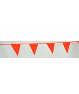 PENNANT BANNER Orange 60&#39; ft String Triangular Flags Plastic hanging par... - €22,35 EUR