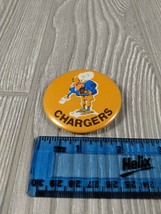 Vintage 1972 San Diego Chargers Football Pin Button 2 1/4” Collectible Used - £7.77 GBP