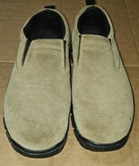 Lands End 73773 Tan Brown Leather Slip-On Comfort Hiking Shoes Mens Size 7 - $23.99 CAD