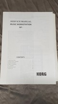 KORG MUSIC WORKSTATION M1 SERVICE MANUAL - $15.99