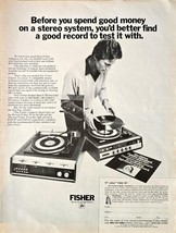 Fisher - Fidelity Standard - 40 WATT- Record Player - 1972 Vtg Print Ad - $10.26