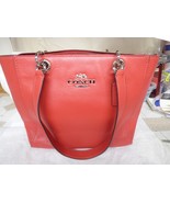 COACH 76701 Jes Tote Pebble Leather Bag Bright Cardinal Red MSRV $378 NWT - $274.28 CAD