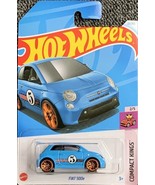 Hot Wheels Fiat 500e BLUE - $2.96