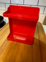 Vintage 50s RED Lustro Ware L-50 Spice Rack Shelf Plastic Cabinet Rare HTF EUC - £35.97 GBP