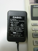Vintage Casio HR-8TE Printing Calculator w/ AC Adapter Tax Exchange Model Retro - £12.40 GBP