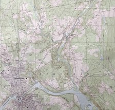 Map Skowhegan Maine 1989 Topographic Geological Survey 1:24000 27 x 22&quot; TOPO8 - £41.47 GBP
