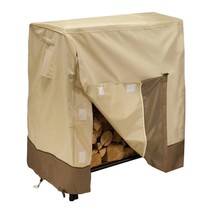 Beige Canvas PVC 4 ft Log Rack Cover Outdoor Firewood Storage Heavy Duty... - £145.13 GBP
