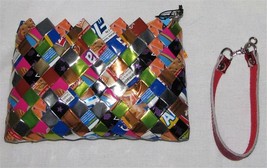 Nahui Ollin Candy Foil Wrapper Purse Clutch Rossy Cheeks Removable Strap NEW - £25.57 GBP
