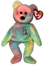 Ty BEANY ORIGINAL BABY Date Of Birth February 1 1996 Bear -PEACE- See Al... - $571.23