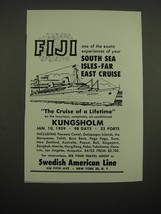 1958 Swedish American Line Ad - Fiji one of the exotic experiences - £14.53 GBP