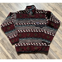 Patagonia Men&#39;s Synchilla Aztec Pattern Fleece Snap T Pullover 2016 Size Small - £56.33 GBP