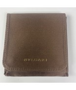 Bvlgari Brown Satin Silk Jewelry Brown Travel Pouch Pocket Case Snap Clo... - £22.95 GBP