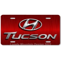 Hyundai Tucson Inspired Art on Red FLAT Aluminum Novelty Car License Tag Plate - £14.14 GBP
