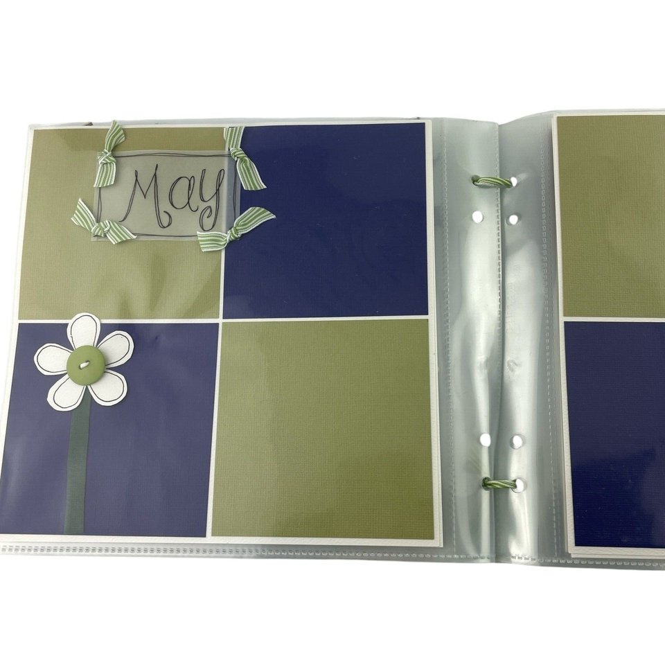 Handmade Scrapbook Album The Year In Review Twelve Month 8" x 8" Page Size Item image 6
