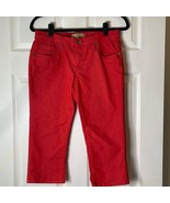 Hybrid &amp; Company Stretch Capri Jeans Red Juniors Size 11 - $323.67 MXN
