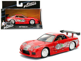 Dom's Mazda RX-7 Red with Graphics "Fast & Furious" Movie 1/32 Diecast Model Car - $779.23 MXN