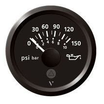 Veratron 52mm (2-1/16&quot;) Viewline Engine Oil Pressure 150 PSI - Black Dial  Bezel - £43.17 GBP