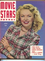 Movie Stars Parade-June Haver-June Allyson-Rita Hayworth-April-1947 - £49.24 GBP