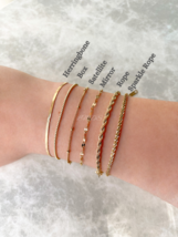 Dainty Gold Bracelets - Waterproof Link Chain Bracelets - Minimalist Bracelets - £11.76 GBP