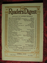 Readers Digest April 1935 Dorothy Canfield Rex Beach Stephen Leacock Edwin Teale - £8.34 GBP